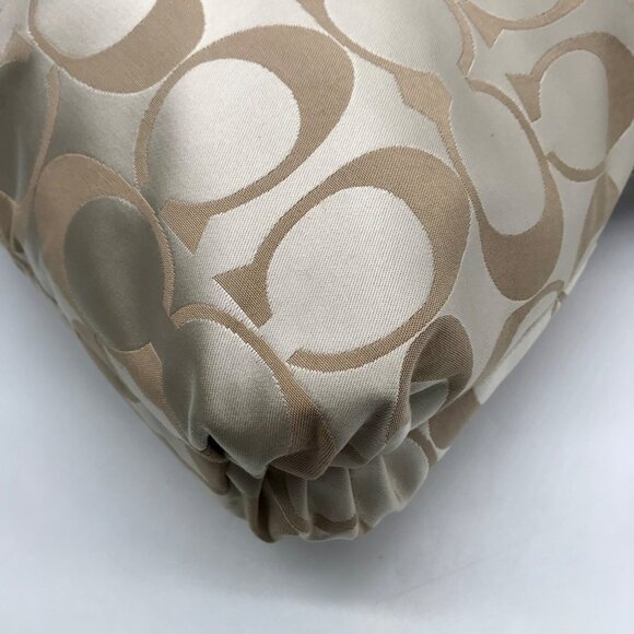 Coach Beige Jacquard Daisy Poppy Hobo Crossbody Bag F20781 - Picture 8 of 12